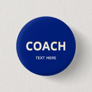 Coach Text auf blaue Schaltfläche Button