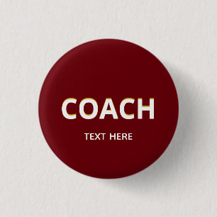 Coach Text auf Maroon Button