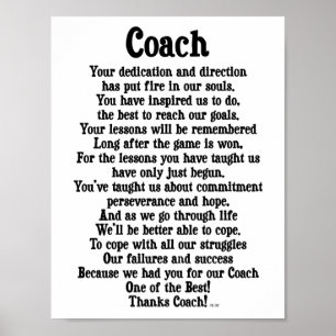 Coach Vielen Dank Poster
