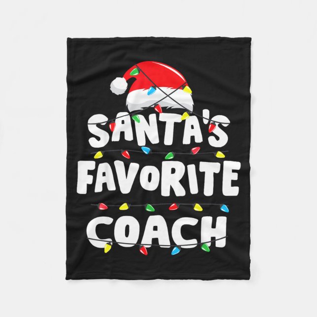 Coach Weihnachten Santa Lieblings-Geschenk Lustig  Fleecedecke (Vorderseite)