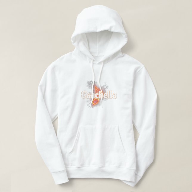 Coachella Flame Note Hoodie (Design vorne)