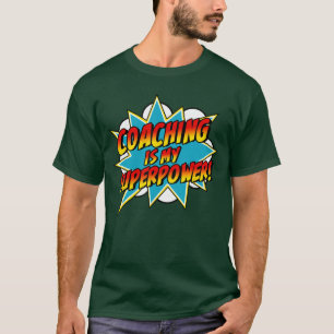Coaching ist meine Superkraft Retro Comic Coach re T-Shirt