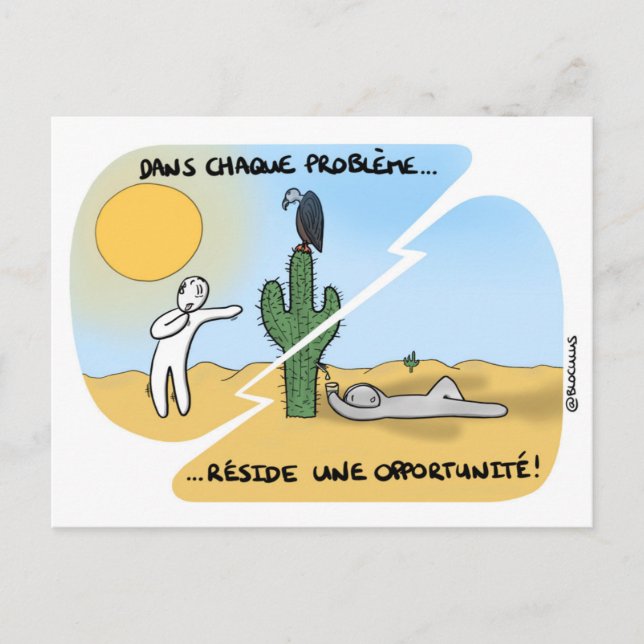 Coaching-Karte "Danke für deine Probleme" Postkarte (Vorderseite)