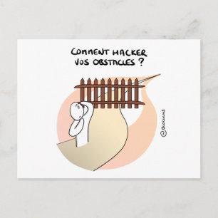 Coaching-Karte "Hackt eure Hindernisse!" Postkarte