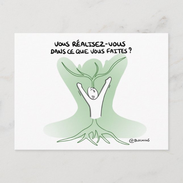 Coaching-Karte "Selbstverwirklichung" Postkarte (Vorderseite)