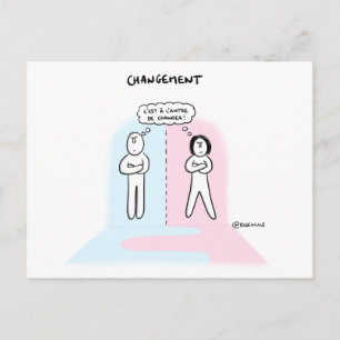 Coaching-Karte "Veränderung, wer macht den 1. Schr Postkarte