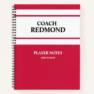 Coaching Rot und Weiß Notizbuch