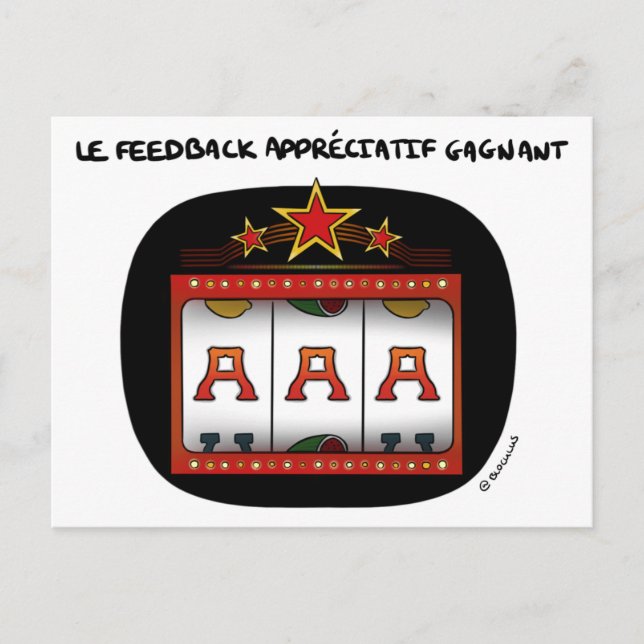Coachingkarte: A-A-A, Feedback Postkarte (Vorderseite)