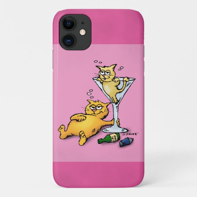 Coackails & Kittens Pink Cartoon Case-Mate iPhone Hülle (Rückseite)