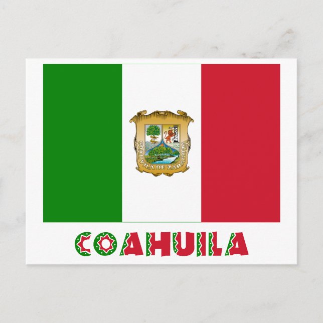 Coahuila Inofficial Flag Postkarte (Vorderseite)
