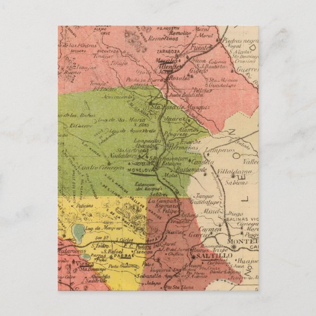 Coahuila, Mexiko Postkarte (Vorderseite)