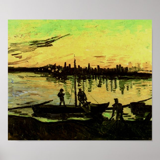 Coal Barges Van Gogh Fine Art Poster (Vorne)