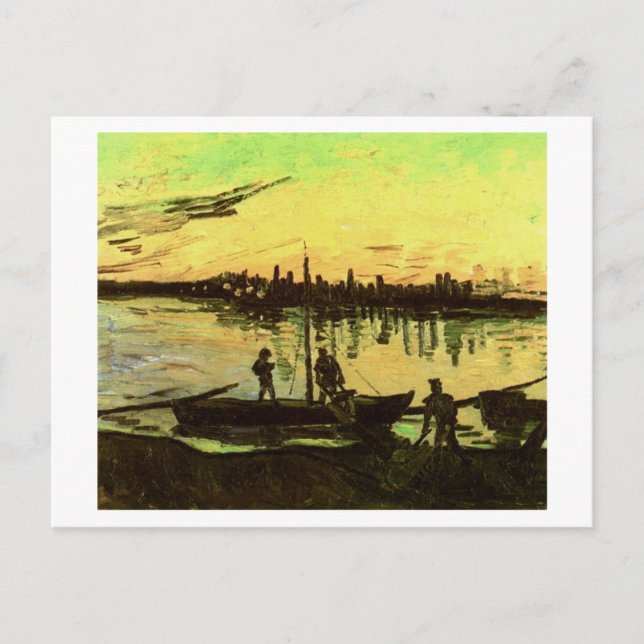 Coal Barges, Vincent Van Gogh Postkarte (Vorderseite)