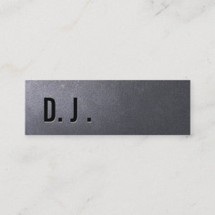 Coal Black DJ Mini Business Card Mini Visitenkarte
