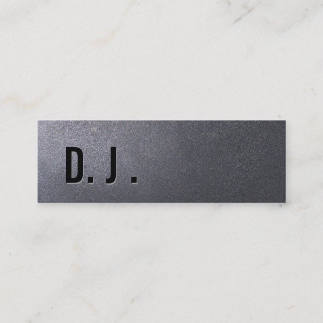 Coal Black DJ Mini Business Card Mini Visitenkarte (Vorderseite)