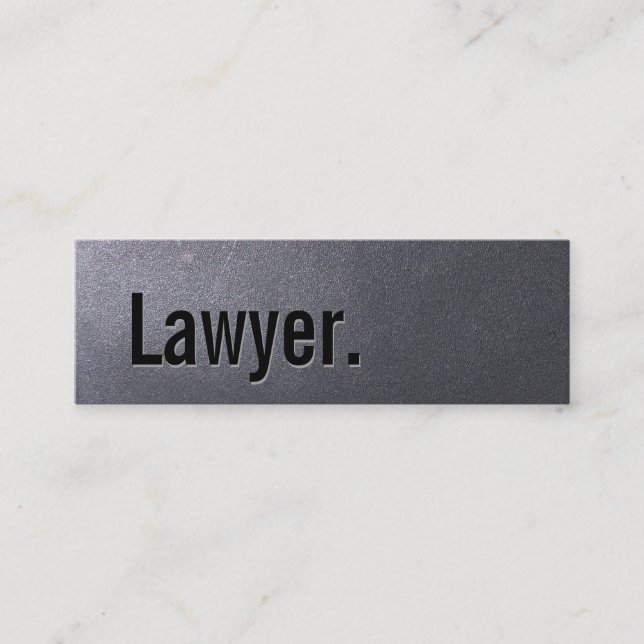 Coal Black Lawyer Mini Business Card Mini Visitenkarte (Vorderseite)