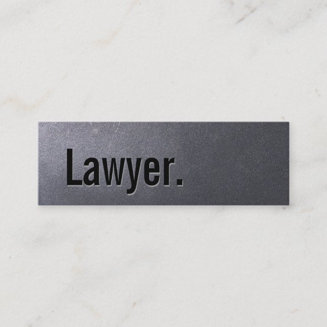 Coal Black Lawyer Mini Business Card Visitenkarte (Vorderseite)