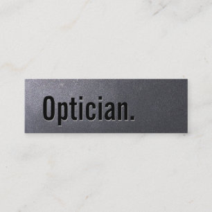 Coal Black Optician Mini Business Card Mini Visitenkarte