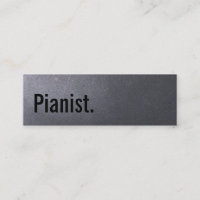Coal Black Pianist Mini Business Card