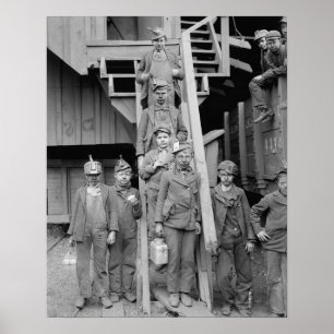 Coal Breaker Boys, 1900. Vintages Foto Poster