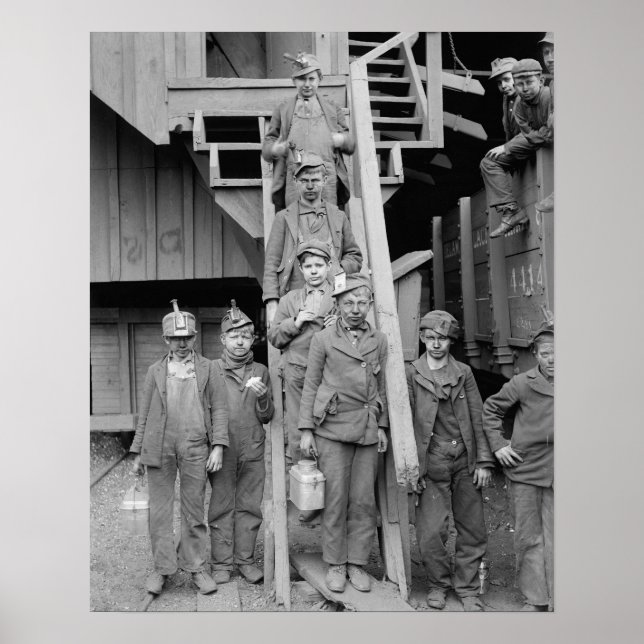 Coal Breaker Boys, 1900. Vintages Foto Poster (Vorne)