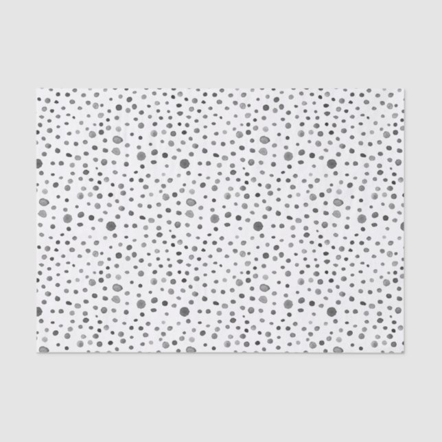 Coal Confetti Wasserfarbe Dots Gewebe Papier (Vorderseite)