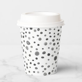 Coal Confetti Wasserfarbe Dots Papier Cup Pappbecher