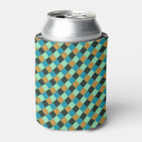 Coal Ochre Aquamarin Green Blue Kariert