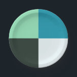 Coal White Aquamarin Green Aqua Türkis Pappteller<br><div class="desc">2023</div>