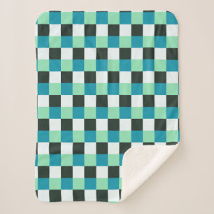 Coal White Aquamarin Green Blue Aqua Türkisch Kar Sherpadecke