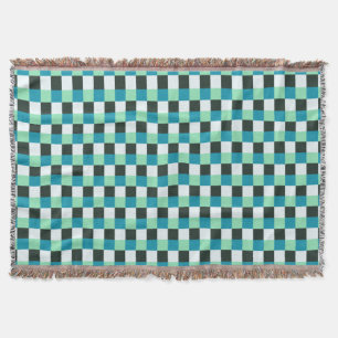 Coal White Aquamarin Green Blue Aqua Türkisch Kari Decke