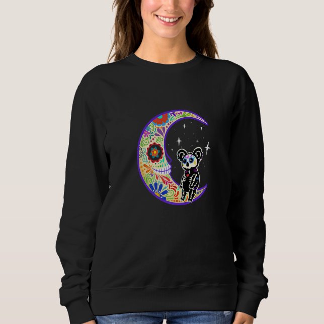 Coala Dia De Los Muertos Skeleton Sugar Skull Sweatshirt (Vorderseite)