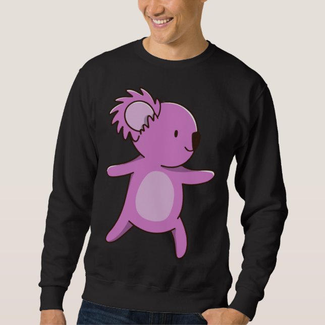 coala koala cute australia  yoga pose sweatshirt (Vorderseite)