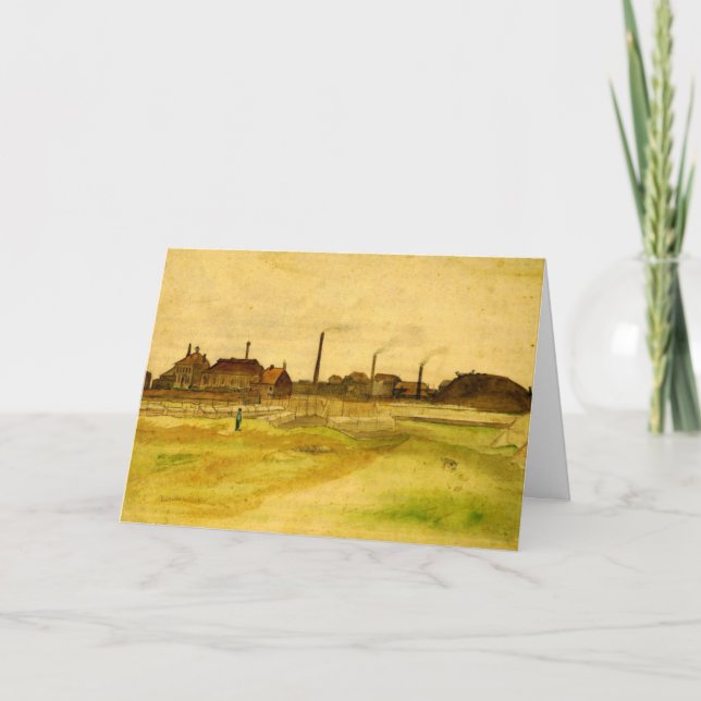 Coalmine in Borinage von Vincent van Gogh Karte (Vorderseite)