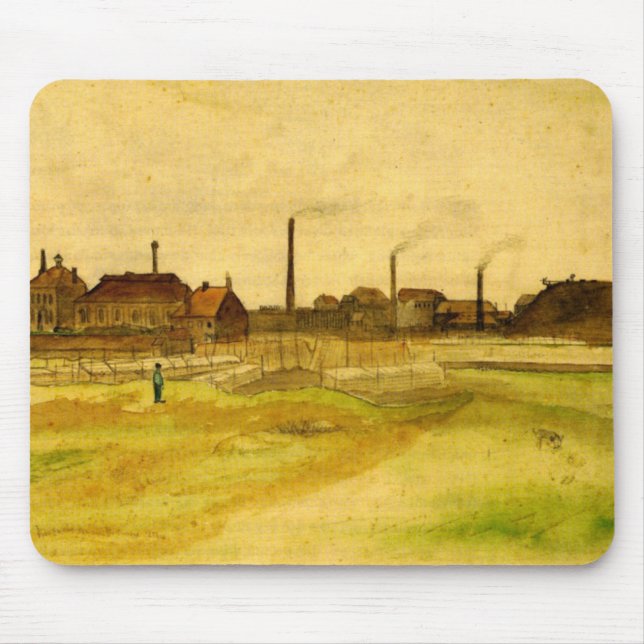 Coalmine in Borinage von Vincent van Gogh Mousepad (Vorne)