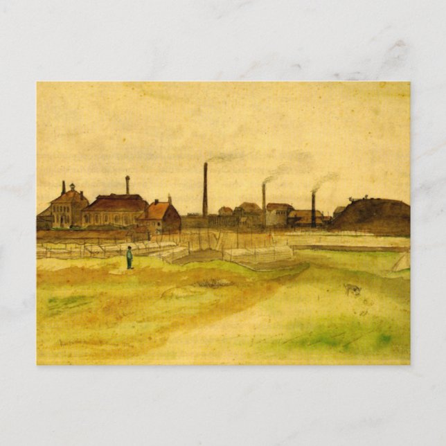 Coalmine in Borinage von Vincent van Gogh Postkarte (Vorderseite)