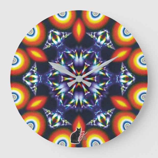 Coals Kaleidoskop Große Wanduhr (Vorderseite)