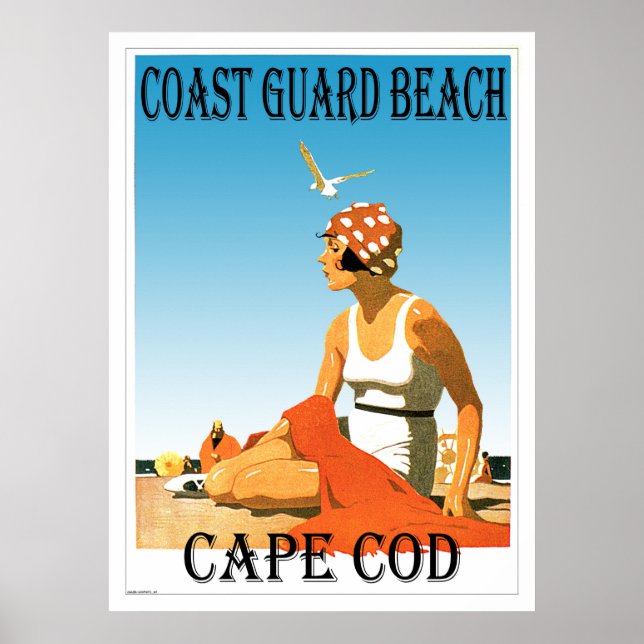 Coast Guard Beach Cape Cod Retro Poster (Vorne)