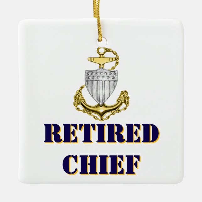 Coast Guard Chief Retired Keramikornament (Vorderseite)