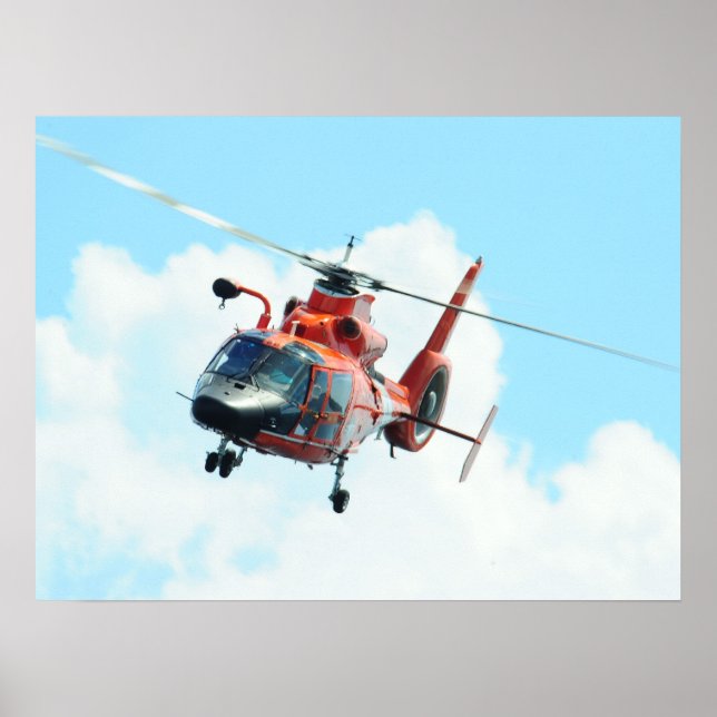 Coast Guard MH-65C Dolphin Hubschrauber Poster (Vorne)