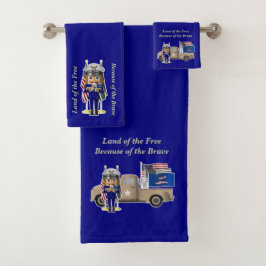 Coast Guard Nutcracker mit wenig militärischem LKW Badhandtuch Set