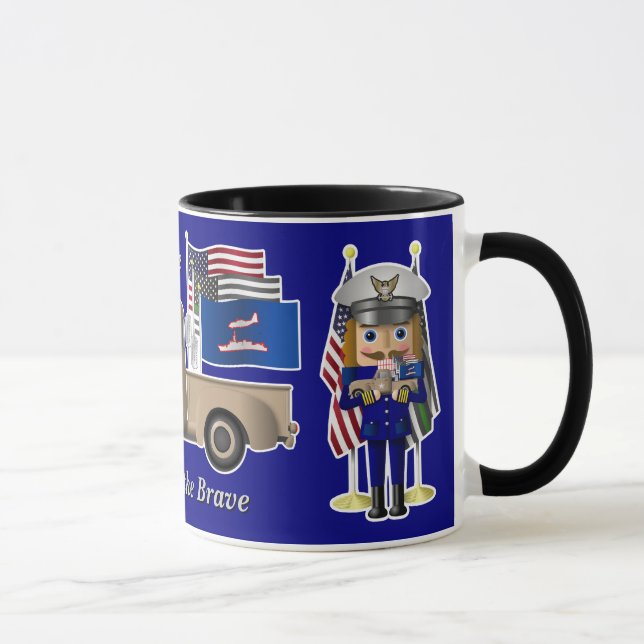 Coast Guard Nutcracker mit wenig militärischem LKW Tasse (Rechts)