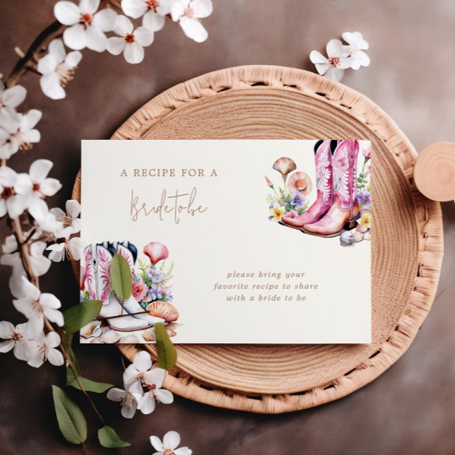 Coast Pink Cowgirl Brautparty Einschließungskarte RSVP Karte (Von Creator hochgeladen)