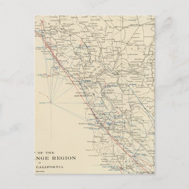 Coast Range Middle California Postkarte (Vorderseite)
