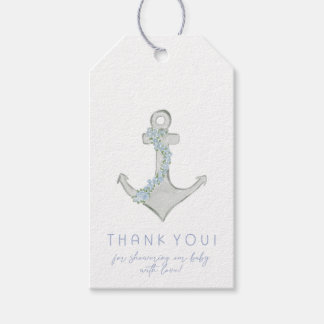 Coastal Baby Ahoy Its a Boy Baby Shower Geschenkanhänger