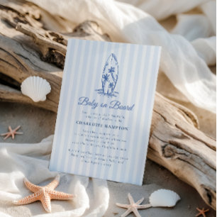 Coastal Baby on Board Kinderdusche Einladung