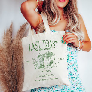 Coastal Bachelorette Moderner Cocktail Party Grün Tragetasche