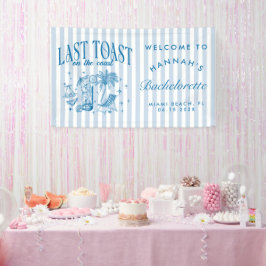 Coastal Bachelorette Modernes Cocktail Party Blau Banner