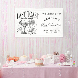 Coastal Bachelorette Modernes Cocktail Party Schwa Banner