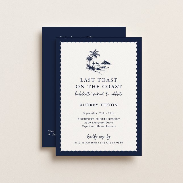 Coastal Bachelorette Party Einladung (Von Creator hochgeladen)